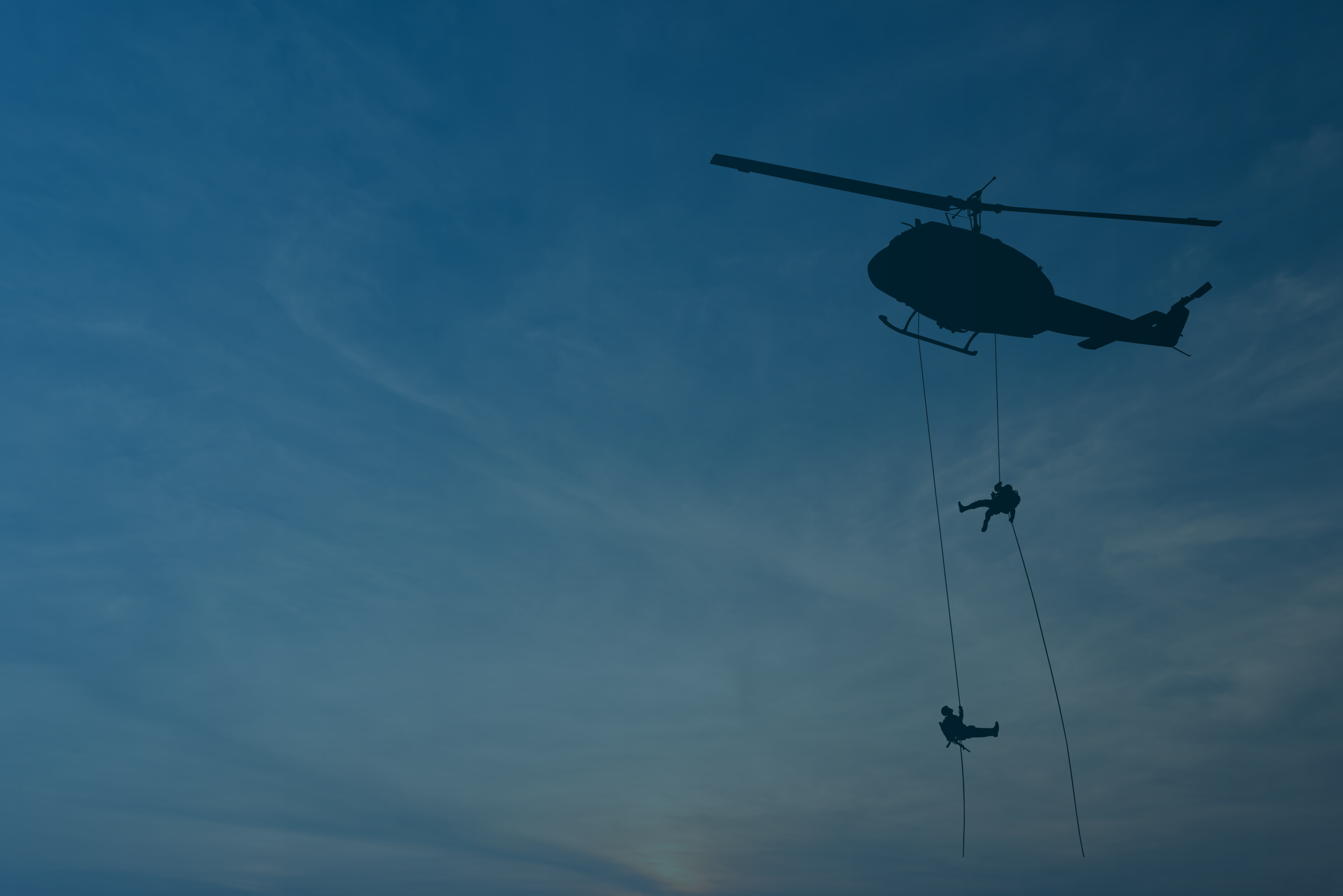 Picture of a helicopter on a rescue mission